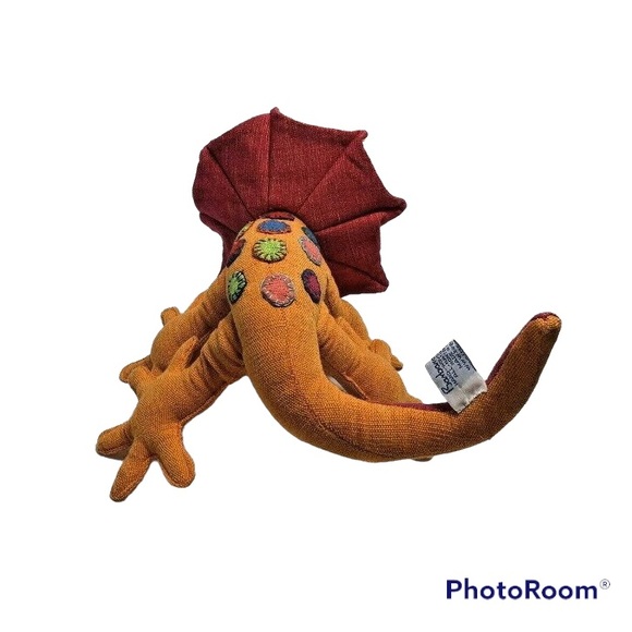 Barbara Samsoni Plush Lizard Frilled Neck Hand Woven Hand Sewn Reptile Iguana - Picture 3 of 12